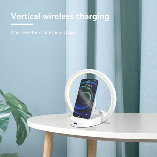 Night Lights Lamp Bluetooth Speaker Table Light With 10W Wireless