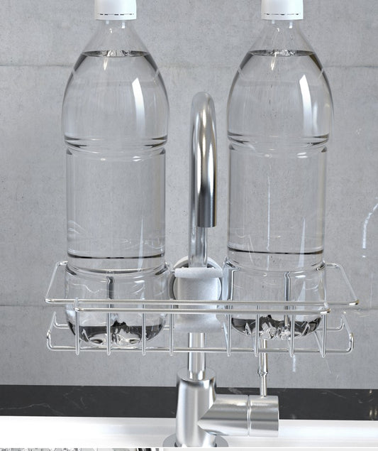 Stainless Steel Sink Storage Rack Kitchen Bathroom Faucet