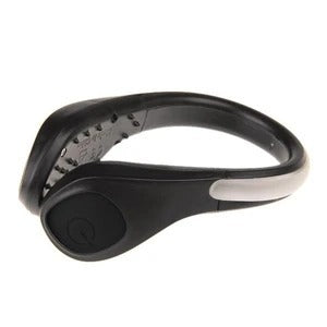 Flashing shoe clips outdoor warning lights