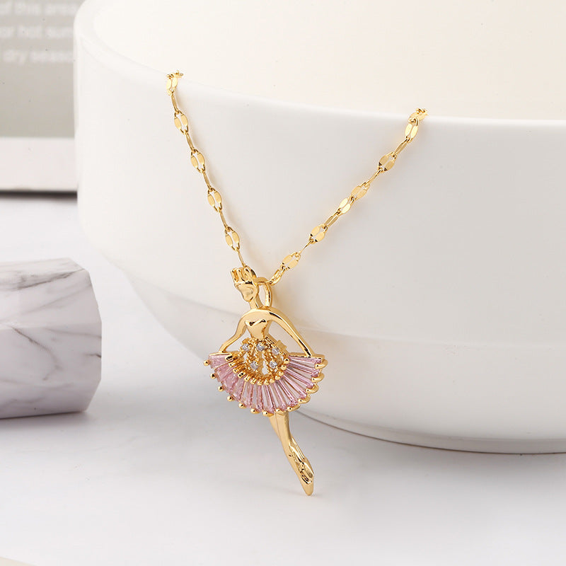 Ins Ballet-girl-shaped Necklace Fashion Personality