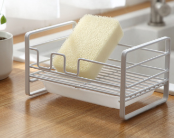 Household Rack Kitchen Sponge Pot Brush Drain Basket Scouring Pad