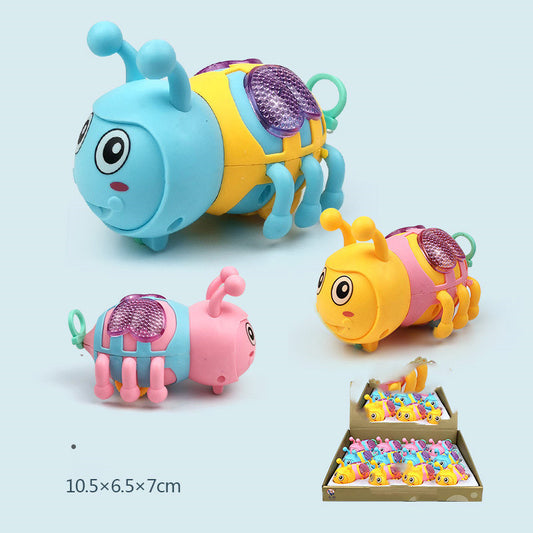 Cute Chick Clockwork Animal Pull Strings LED Lighting Model Baby Funny Kids Development Toy