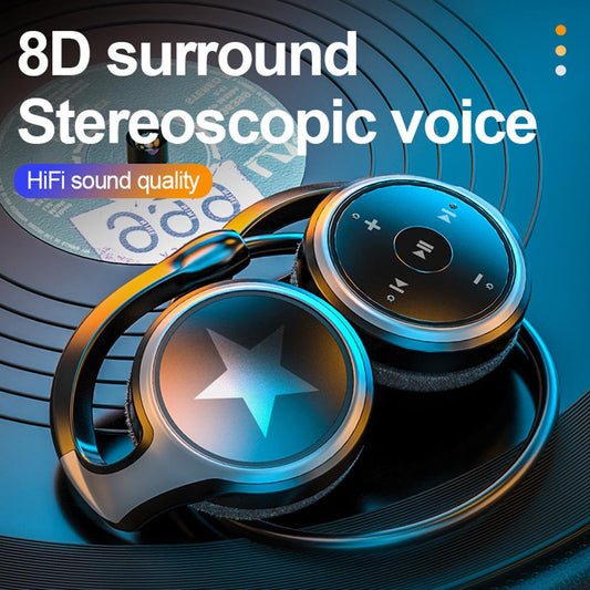 New Wireless Bluetooth Headset Fast Pairing MP3 Player