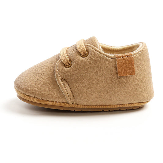Luxury Soft Leather Baby Moccasins Shoes Newborn Rubber Toddler Shoes