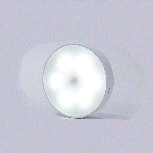 Usb Rechargeable Motion Sensor Light Round Wireless LED Puck Light