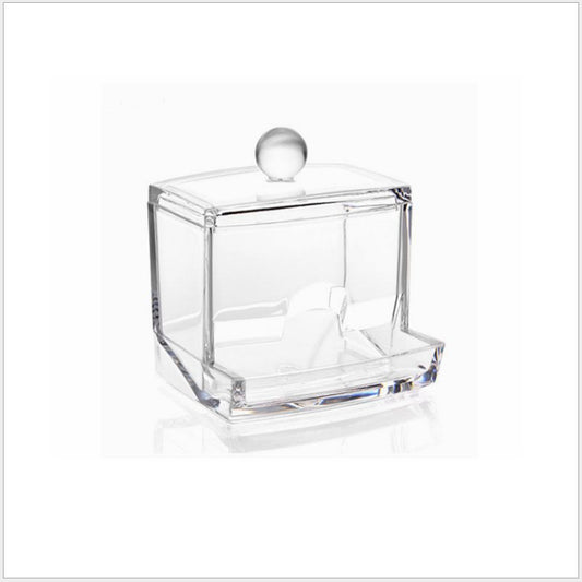 Acrylic Cotton Swab Storage Box Makeup Remover Cotton Crystal
