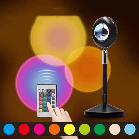 Upgrade Rainbow Sunset Projector Lamp Atmosphere Light