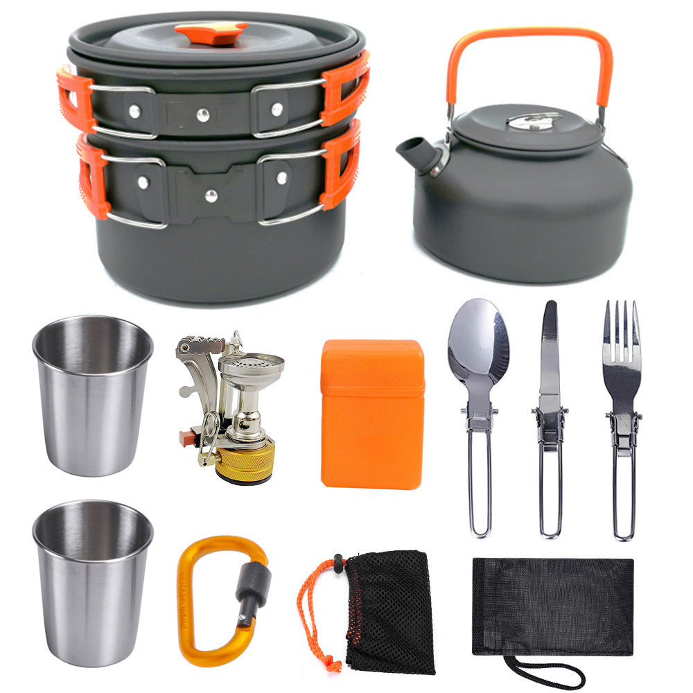 Camping Cookware Kit Outdoor Cooking Set Outdoor