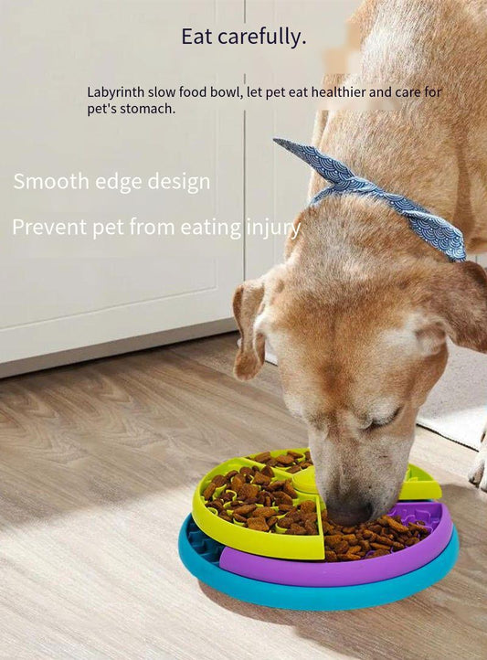 Slow Food Bowl Anti Choking Cat Bowl Dog Basin Puzzle