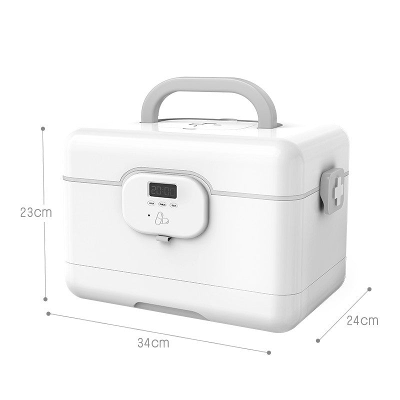 Smart Medicine Cabinet Storage Box with Alarm Clock