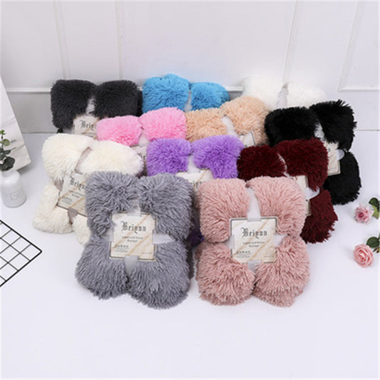 Super Soft Coral Fleece Blanket Warm Cozy Bedding Blanket Fluffy Sofa