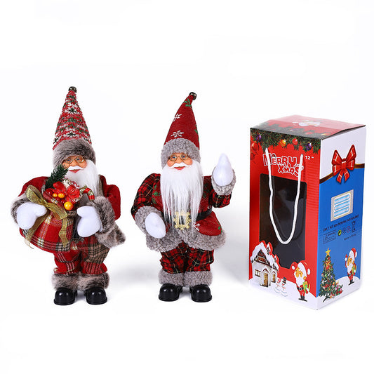 30CM Electric Music Santa Claus Doll Ornaments
