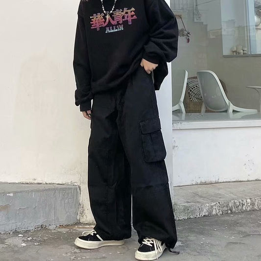 Men's Spliced Overalls Loose Fit And Casual