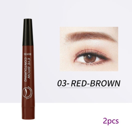 Four-Headed Bifurcated Eyebrow Pencil Lasts