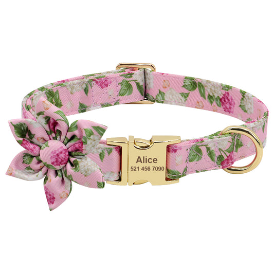 Pet Dog Collar Lettering Anti-Lost Collar