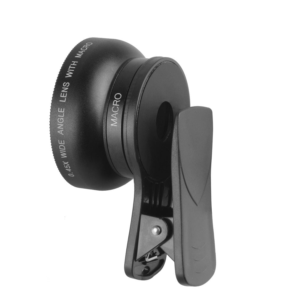 045x Universal Wide Angle 125x Macro External Mobile Phone Lens