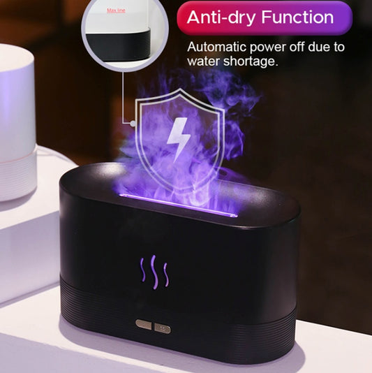 Aroma Diffuser With Flame Light Mist Humidifier Aromatherapy