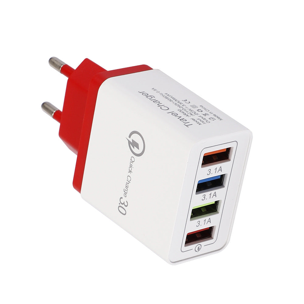 USB Charger Quick Charge 3.0 4 Ports Phone Adapter