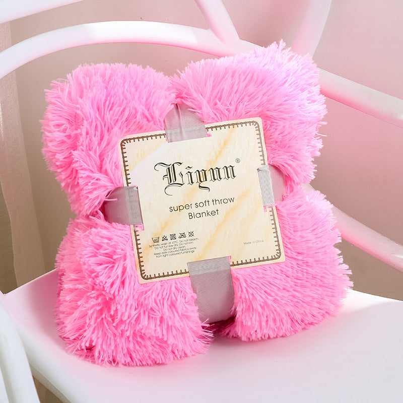 Super Soft Coral Fleece Blanket Warm Cozy Bedding Blanket Fluffy Sofa