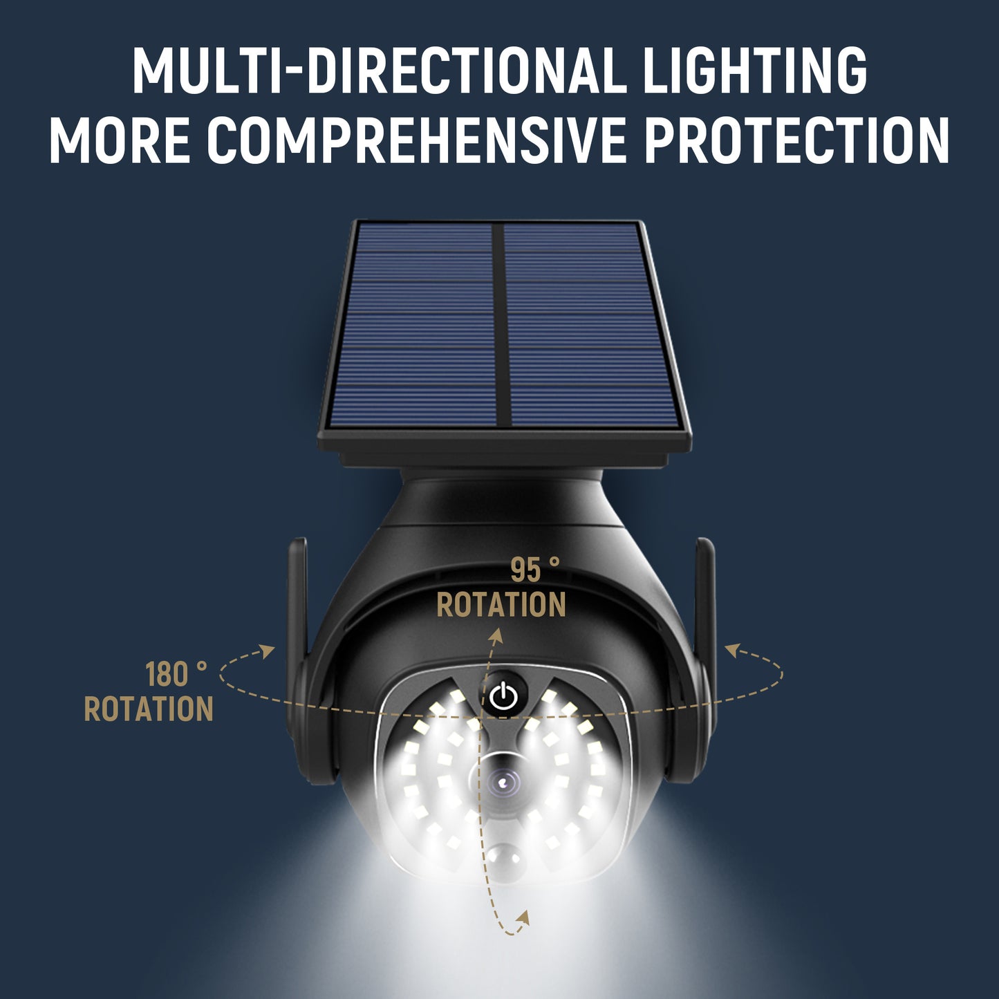 Solar Powered Outdoor Courtyard Lights Household