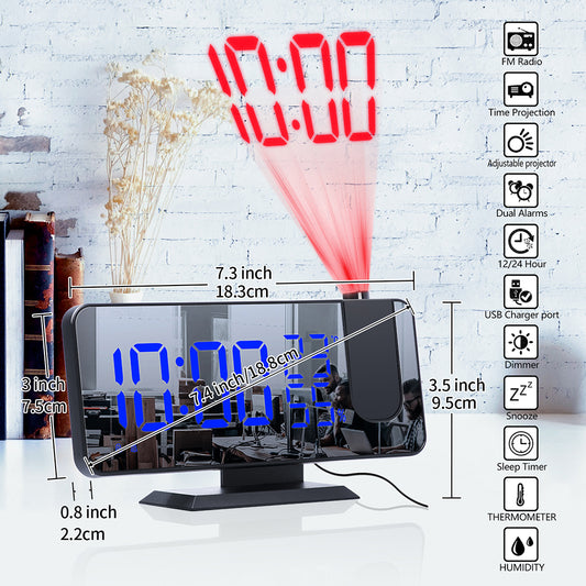 Multifunctional Radio Projection Alarm Clock