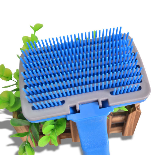 Pet Brush Comb Puppy Dog Cats Self Cleaning Combs