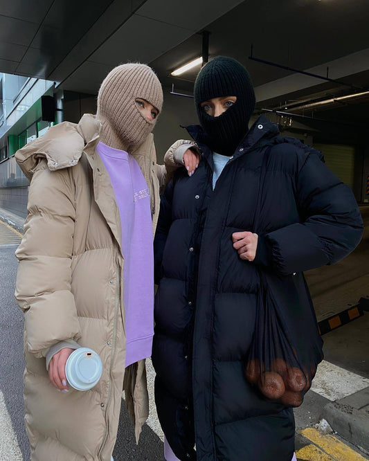 Long Loose Hooded Zipper Warm Padded Jacket