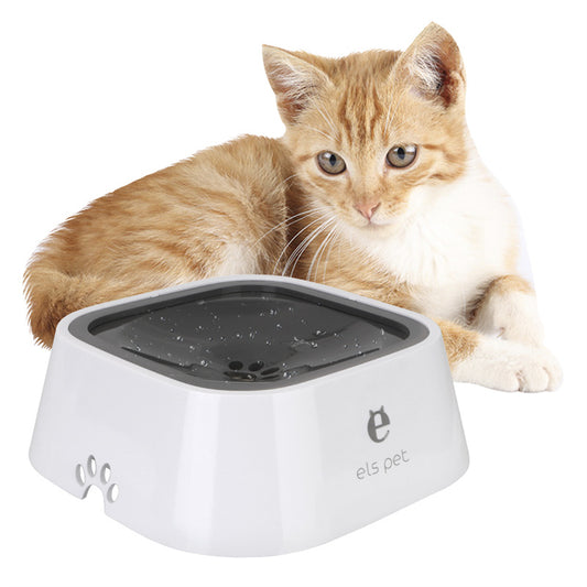 1.5L Cat Dog Water Bowl Carried Floating Bowl Anti-Overflow