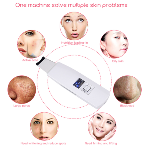 Ultrasonic Skin Scrubber Face Cleanser Blackhead Acne Removal