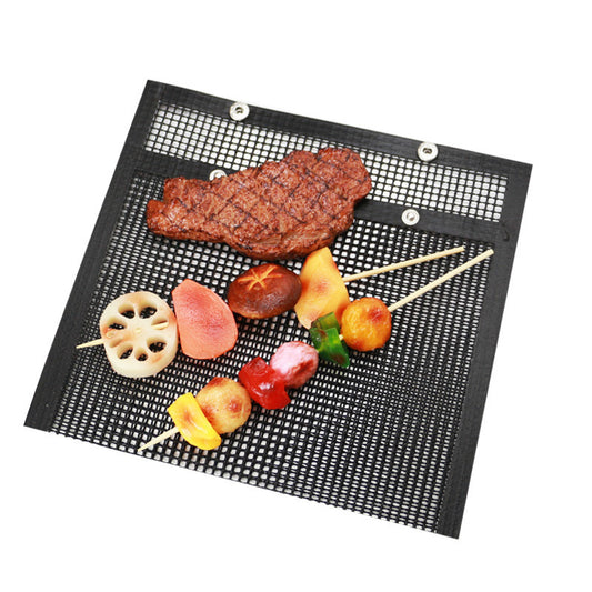 Grill Mesh Bag Non-stick Grid Mat BBQ Grill Bag Vegetable Grill