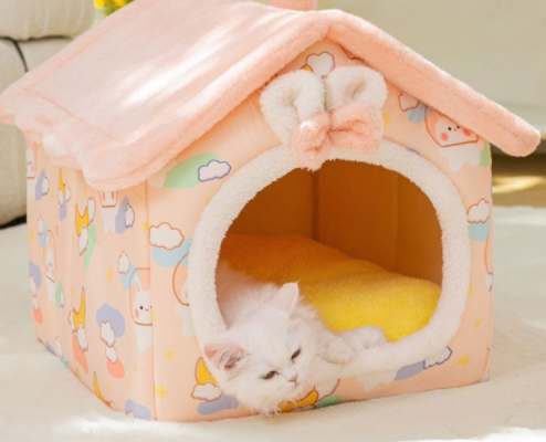 Foldable Dog House Pet Cat Bed Winter Dog