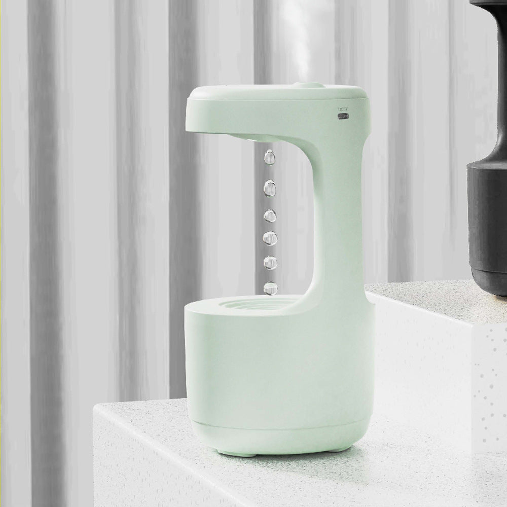 Bedroom Anti-Gravity Humidifier With Clock Water Drop Backflow