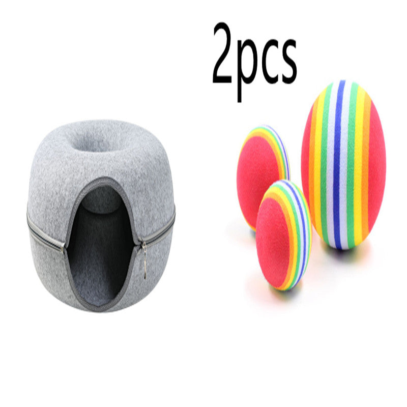 Four Seasons Available Cat Nest Round Woolen Felt Pet Dual-use Nest