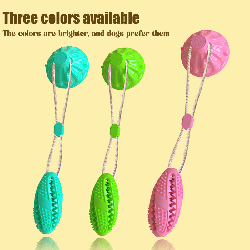 Suction Cup Pull Rope Leaking Pet Toy Ball