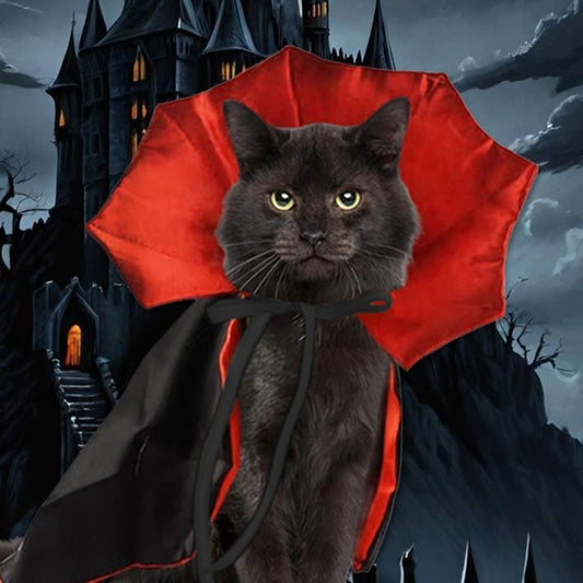 Cute Halloween Pet Costumes Cosplay Vampire Cloak