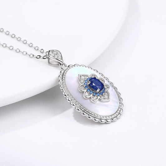 Sapphire Diamond Pendant Pendants Chain Necklace For Women Charm