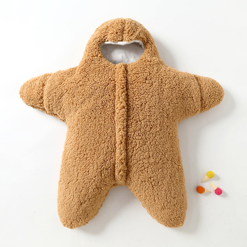 Baby Starfish Lamb Velvet Sleeping Bag Comfortable Newborn Baby