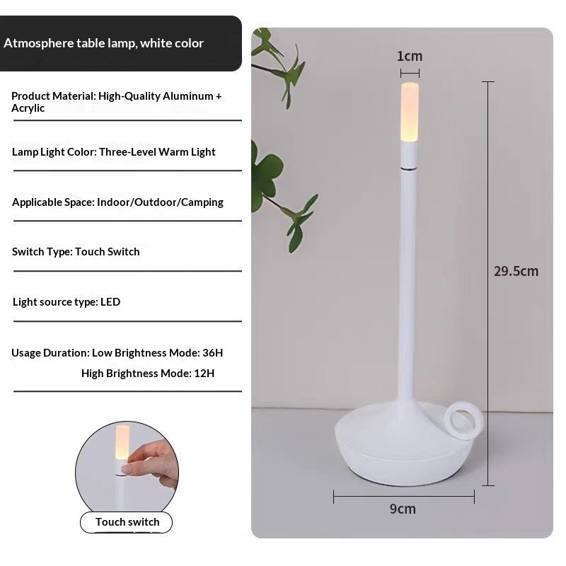 LED Candle Charging Restaurant Bar Lamp Desktop Decoration