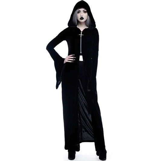 Dark Punk Halloween Velvet Cloak