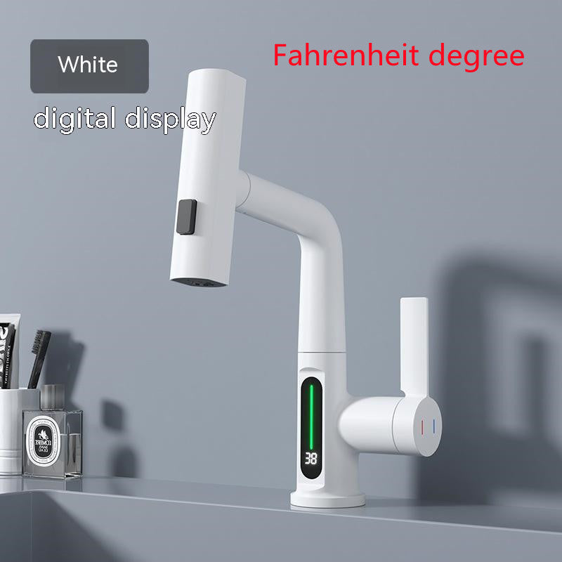 Intelligent Digital Display Faucet Pull-out Basin Faucet
