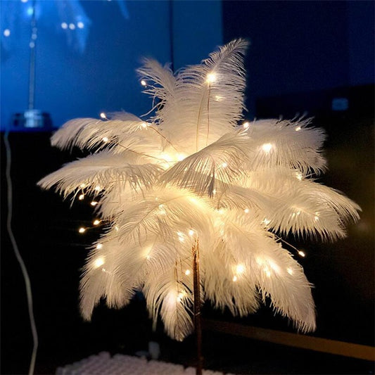 Feather Lamp Nordic Desk Lamp European-Style Feather Lamp