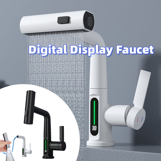 Intelligent Digital Display Faucet Pull-out Basin Faucet