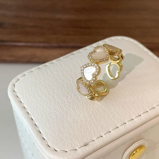 Shell Love Heart-shaped Ring All-match
