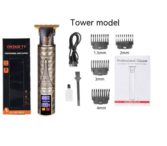 Rechargeable Large Screen Digital Display Household Electric Hair Clipper