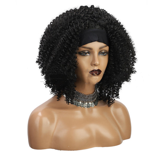 Ladies Fashion Personality High Temperature Silk Short Curly Hair