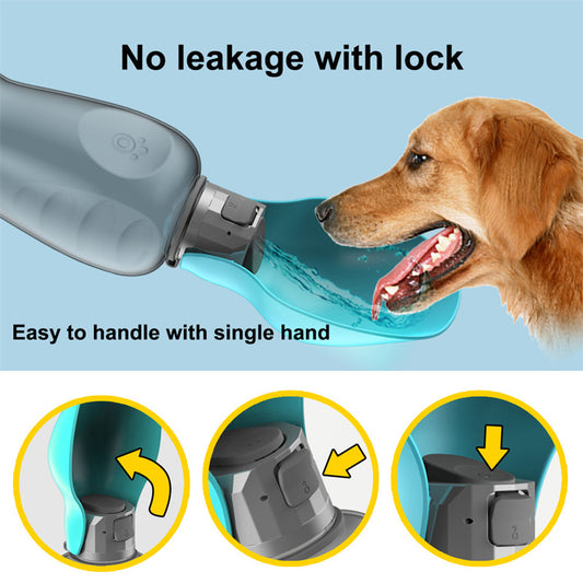 800ml Dogs Water Bottle Foldable Drinking Bowl Outdoor Supplies Pet Products