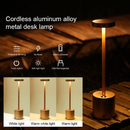 LED Aluminum Alloy Waterproof Rechargeable Desk Lamp