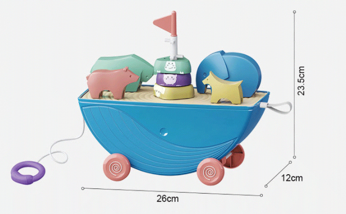 Children's Early Education Fun Balance Boat Rotating Jenga Educational Toys