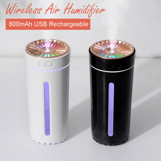 Wireless Air Humidifier Colorful Lights Mute Ultrasonic USB Fogger