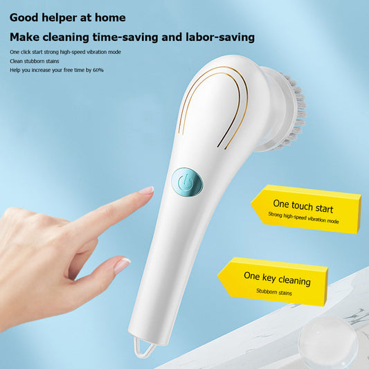 Multifunctional Electric Brush Handheld Scrubber Tile Cleaning Set With 5 Heads